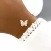 bracelet-papillon-acier-rose