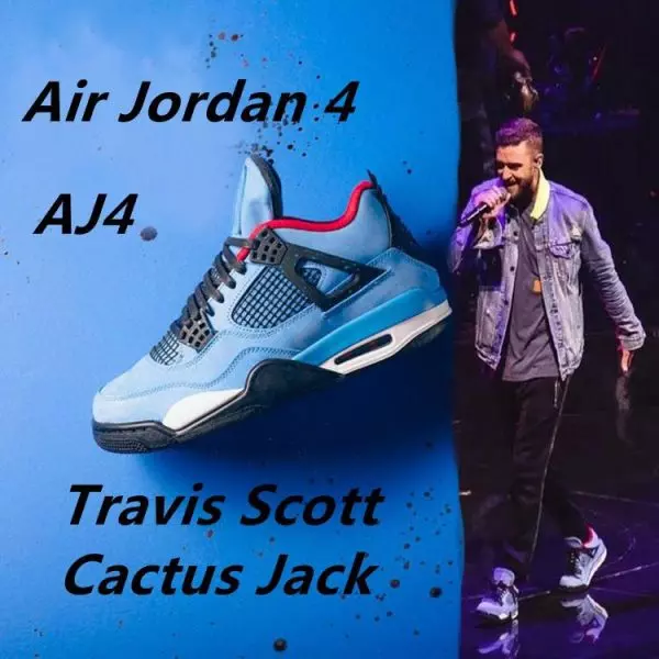 Air Jordan Aj4 Travis Scott Cactus Jack