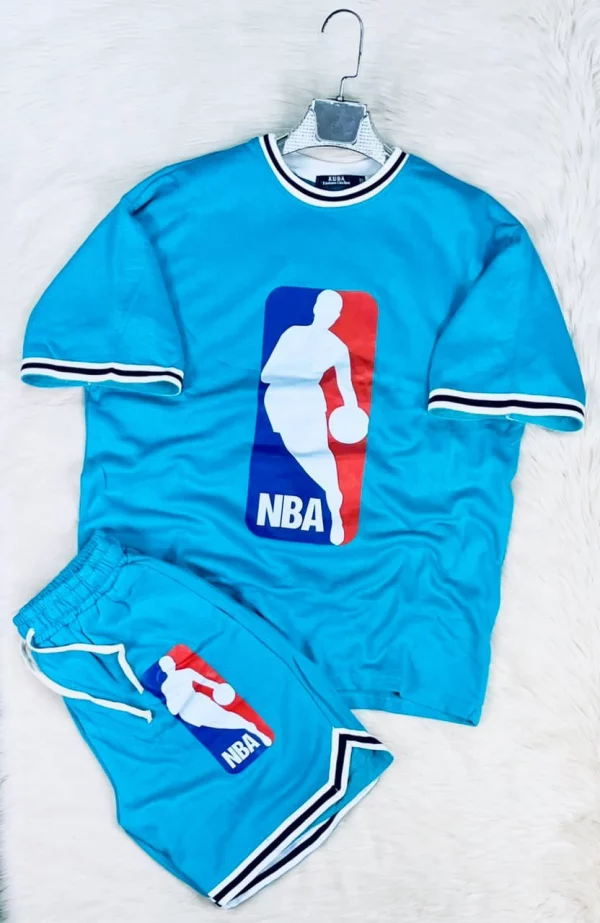 t-shirt court NBA Blue style