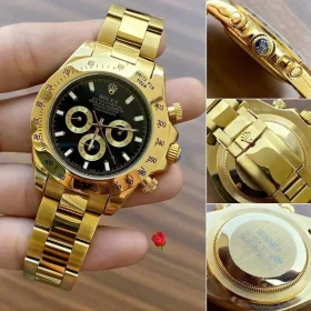 Golden Stainless Steel Rolex Automatic Watch