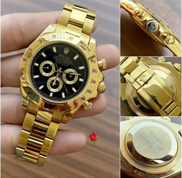 Golden Stainless Steel Rolex Automatic Watch