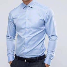 chemise homme bleu ciel classe